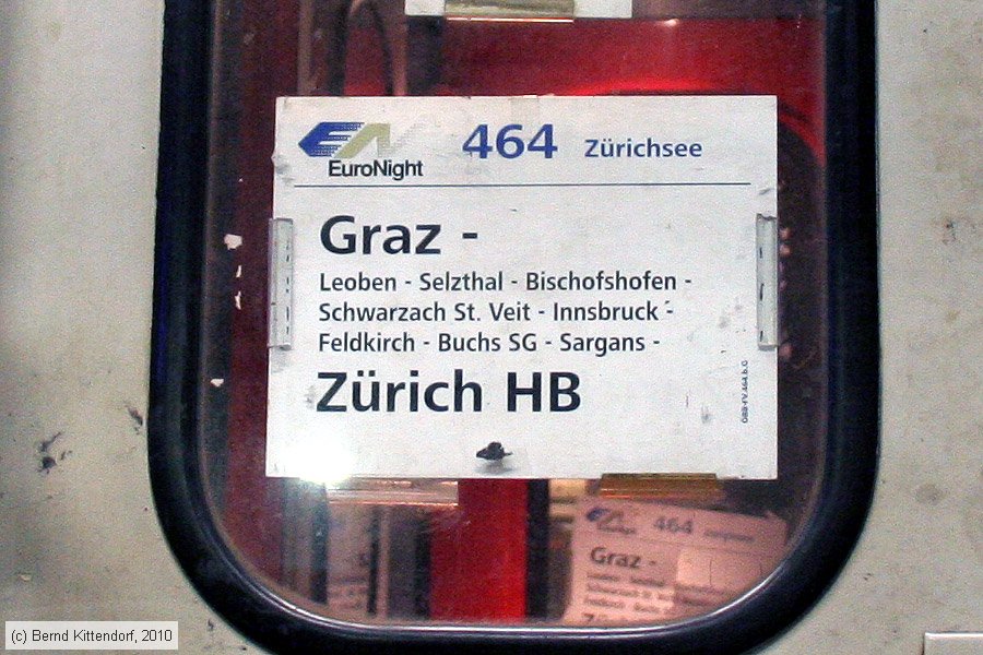 ÖBB - Zuglaufschild
/ Bild: zuglaufen464_bk1002050470a.jpg