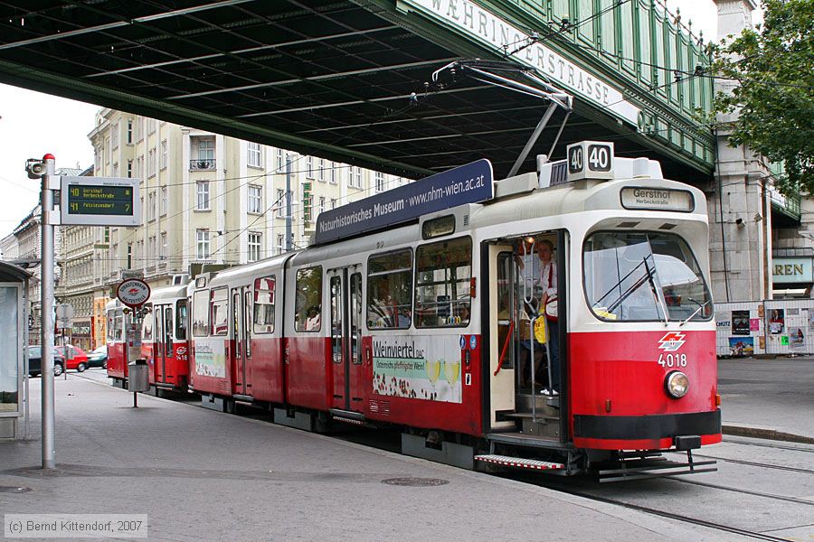 Wien - Stra&szlig;enbahn - 4018
/ Bild: wien4018_bk0708100124.jpg