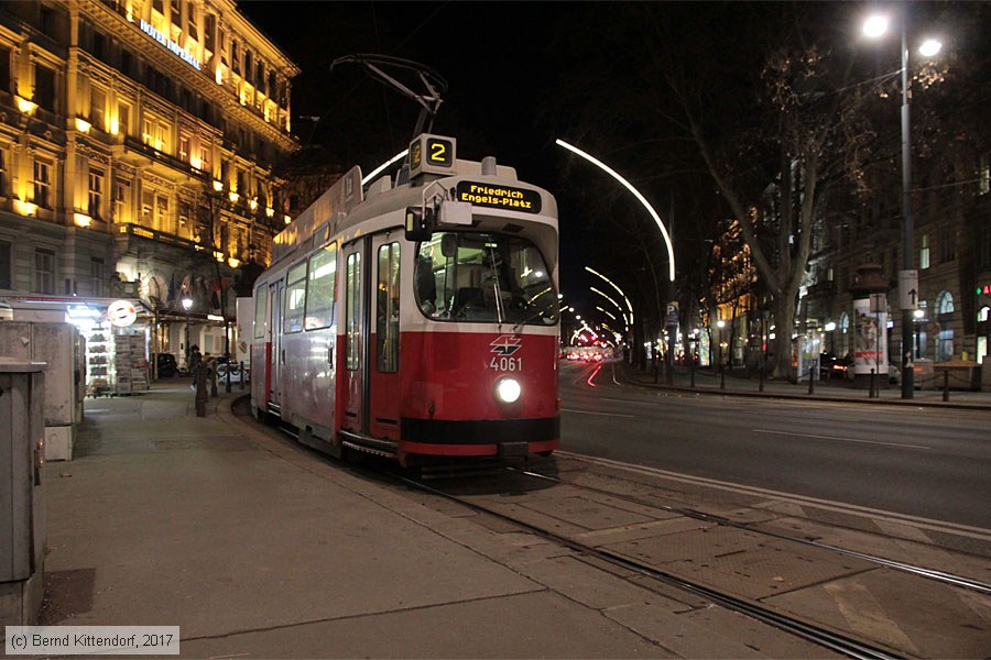 Wien - Straßenbahn - 4061
/ Bild: wien4061_bk1702230606.jpg Wien - Straßenbahn - 4061
/ Bild: wien4061_bk1702230606.jpg
