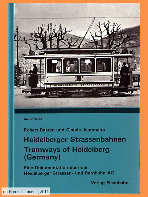 Heidelberger Straßenbahnen - Tramways of Heidelberg
/ Bild: buch_isbn3-85649-053-1.jpg