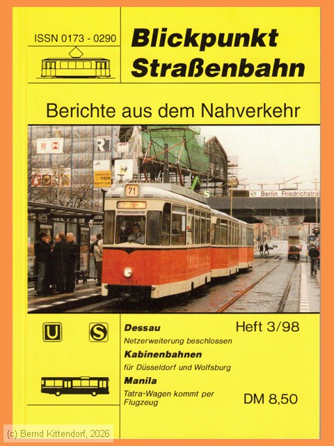 Blickpunkt Stra&szlig;enbahn
/ Bild: buch_issn0173-0290-199803.jpg