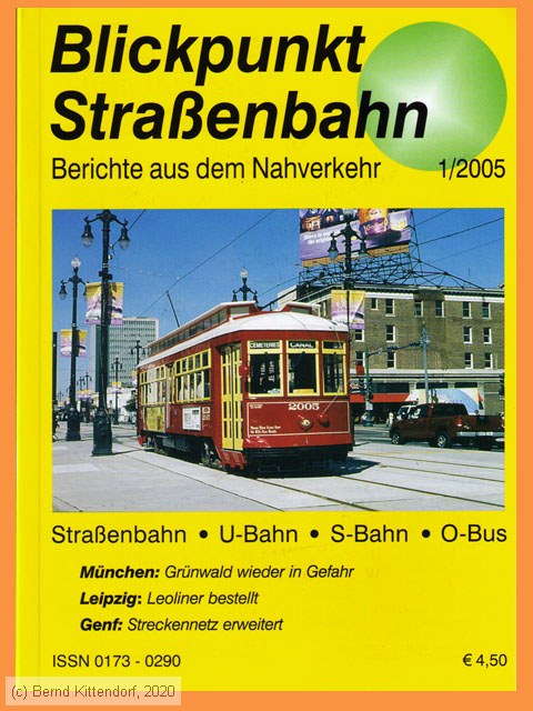 Blickpunkt Straßenbahn
/ Bild: buch_issn0173-0290-200501.jpg