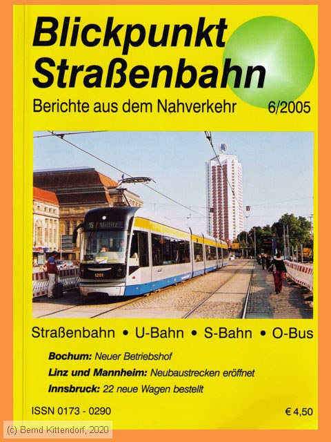 Blickpunkt Straßenbahn
/ Bild: buch_issn0173-0290-200506.jpg