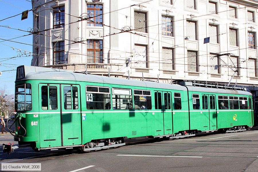 Basel - Stra&szlig;enbahn - 647
/ Bild: basel647_cw0802240258.jpg