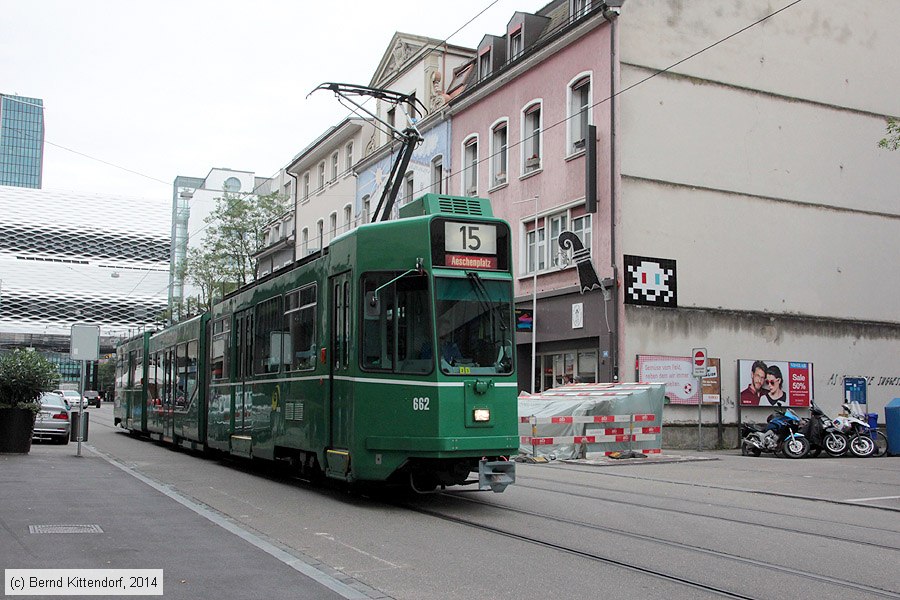 Basel - Straßenbahn - 662
/ Bild: basel662_bk1408110220.jpg Basel - Straßenbahn - 662
/ Bild: basel662_bk1408110220.jpg