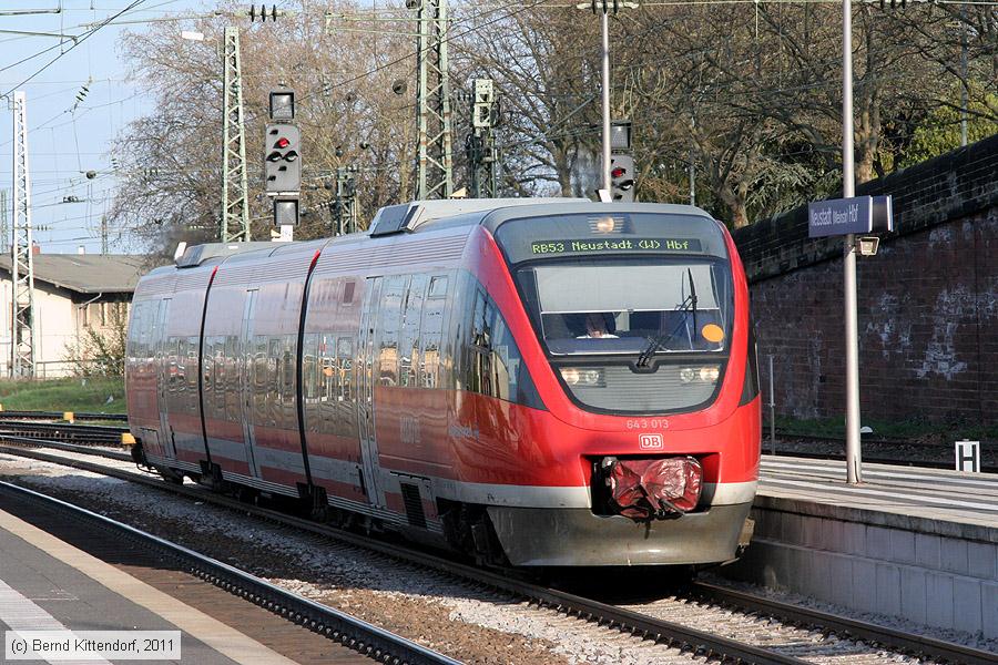 Deutsche Bahn - 643 013
/ Bild: db643013_bk1104040051.jpg