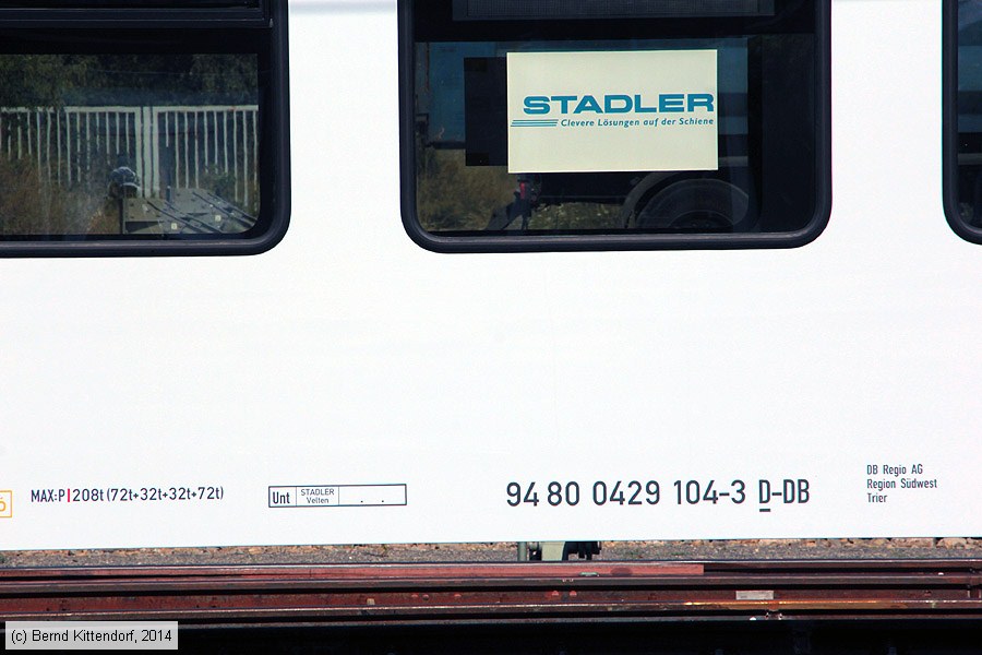 Deutsche Bahn - 429 104
/ Bild: db429104_bk1407220036.jpg