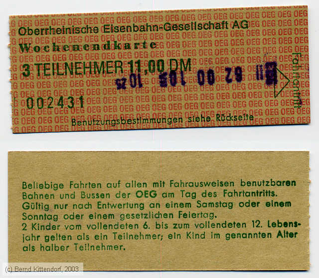OEG - Fahrkarten - Wochenendkarte
/ Bild: oegzzfkwoealt.jpg