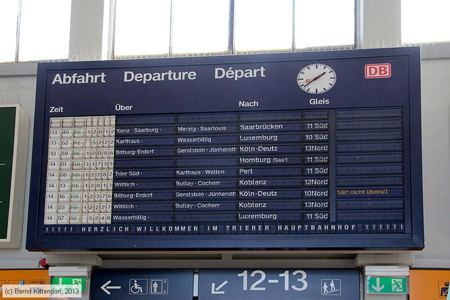 Trier Hauptbahnhof
/ Bild: bftrierhbf_bk1306080088.jpg Trier Hauptbahnhof
/ Bild: bftrierhbf_bk1306080088.jpg