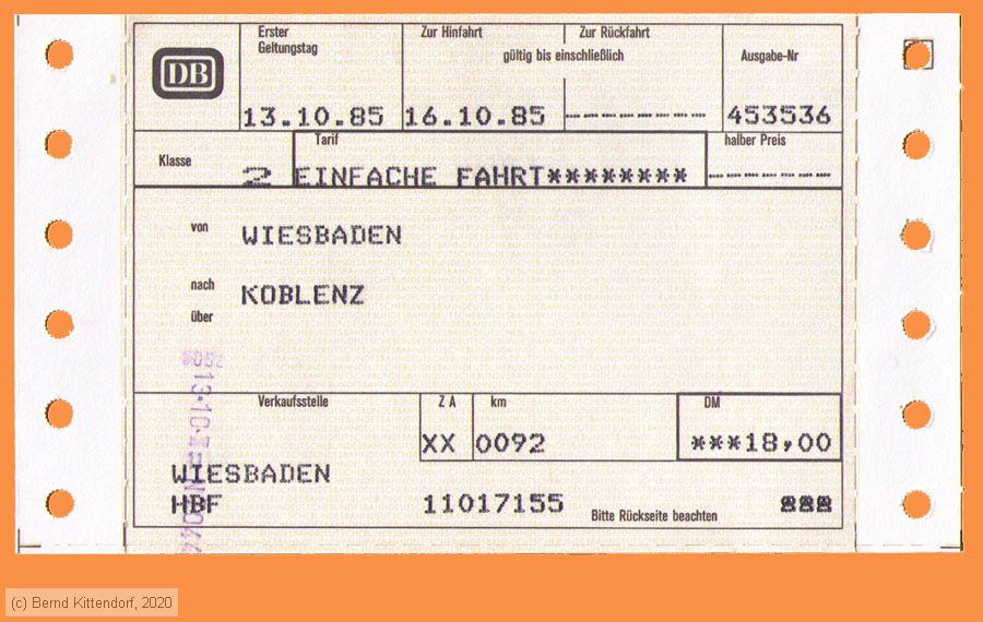 Deutsche Bundesbahn - Fahrkarte
/ Bild: db_fk19851013efk.jpg
