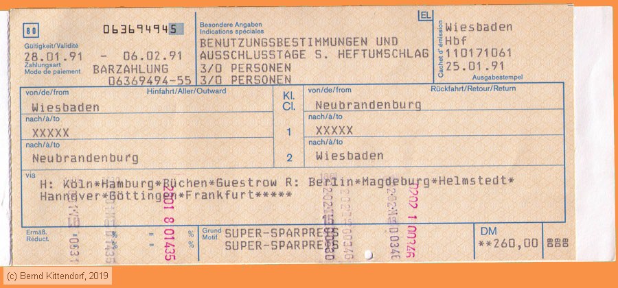 Deutsche Bundesbahn - Fahrkarte
/ Bild: db_fk19910128ssts3.jpg