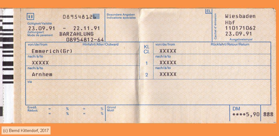Deutsche Bundesbahn - Fahrkarte
/ Bild: db_fk19910923fks3.jpg