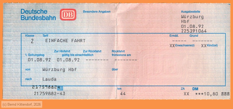 Deutsche Bundesbahn - Fahrkarte
/ Bild: db_fk19920801r2efk.jpg