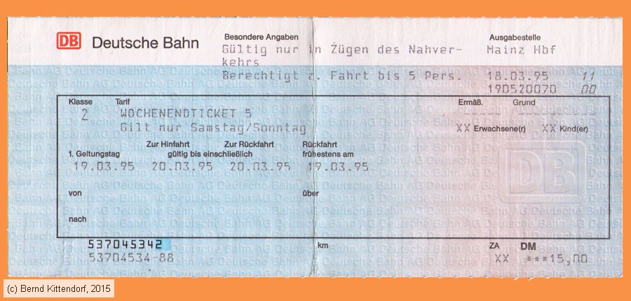 Deutsche Bahn - Fahrkarte
/ Bild: db_fk19950319woets1.jpg