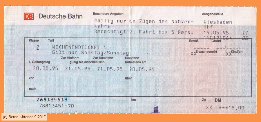 Deutsche Bahn - Fahrkarte
/ Bild: db_fk19950520woe.jpg