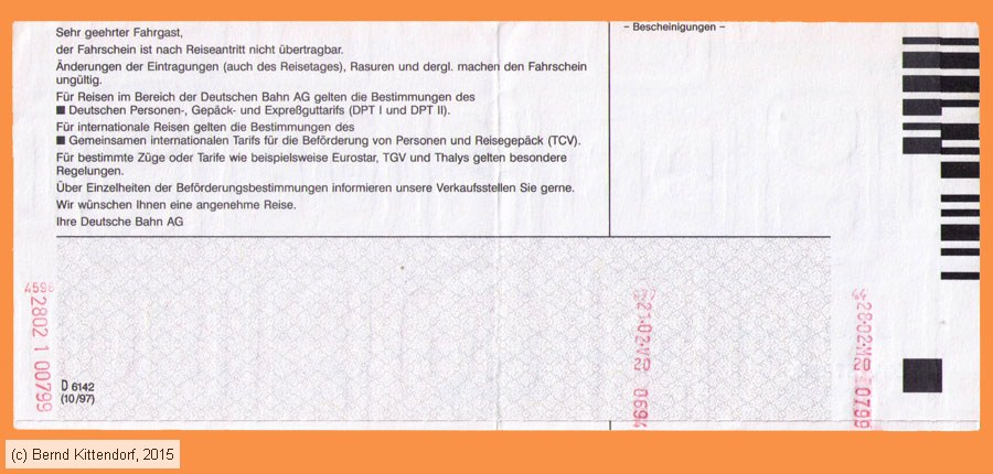 Deutsche Bahn - Fahrkarte
/ Bild: db_fk19980221efkks2.jpg