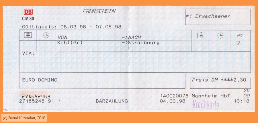 Deutsche Bahn - Fahrkarte
/ Bild: db_fk19980308r2af.jpg