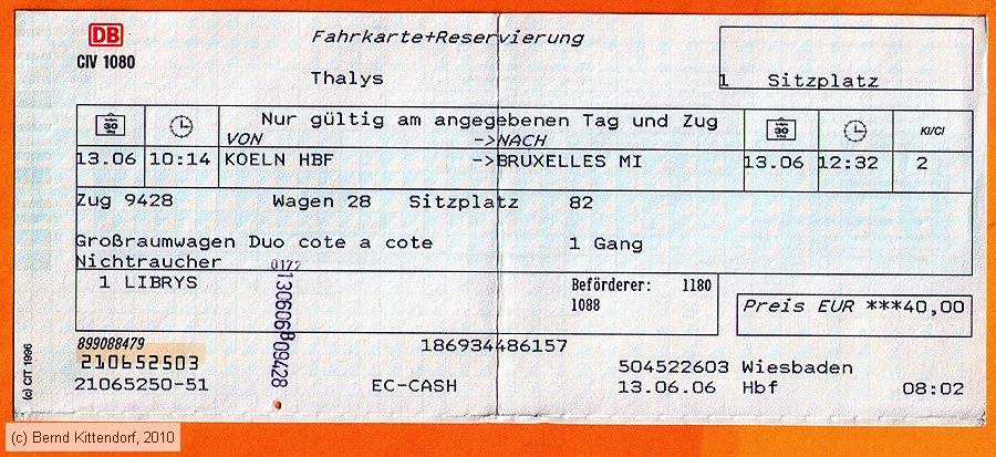 Deutsche Bahn - Fahrkarte und Reservierung
/ Bild: db_fk20060613b.jpg