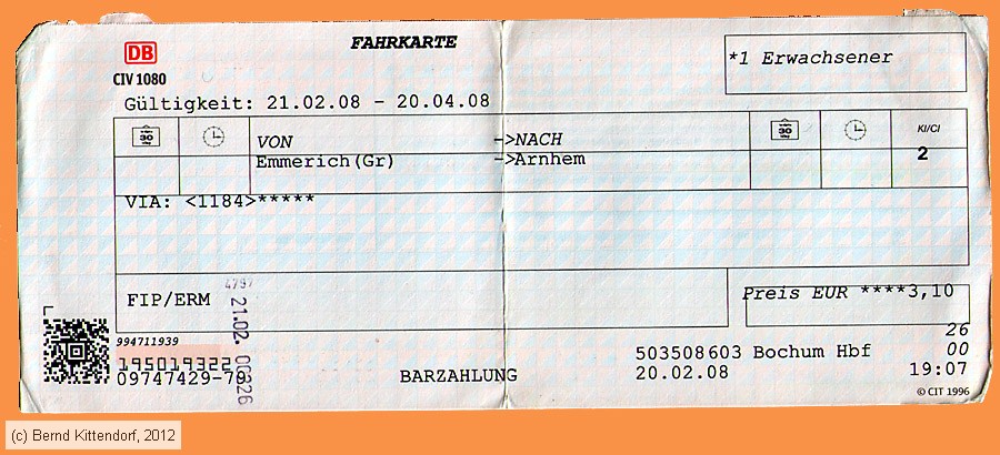 Deutsche Bahn - Fahrkarte
/ Bild: db_fk20080220efk1.jpg