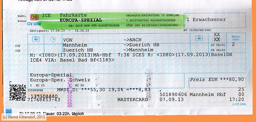 Deutsche Bahn - Fahrkarte Europa-Spezial
/ Bild: db_fk20130917esp.jpg