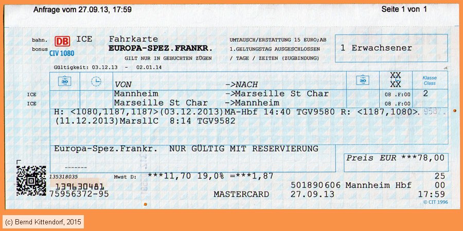 Deutsche Bahn - Fahrkarte Europa Spezial
/ Bild: db_fk20131203espfr.jpg
