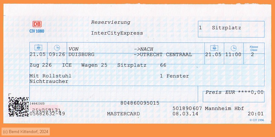 Deutsche Bahn - Reservierung
/ Bild: db_fk20140521r1ra.jpg Deutsche Bahn - Reservierung
/ Bild: db_fk20140521r1ra.jpg