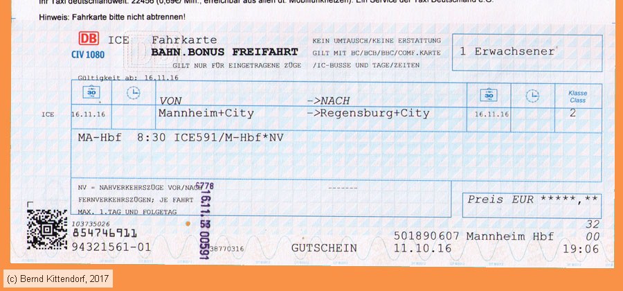 Deutsche Bahn - Fahrkarte Bahn.Bonus Freifahrt
/ Bild: db_fk20161116bbff.jpg