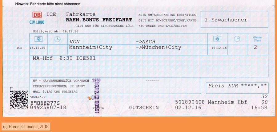 Deutsche Bahn - Fahrkarte Bahn.Bonus Freifahrt
/ Bild: db_fk20161216r1af.jpg