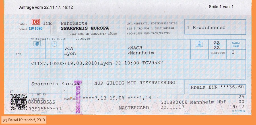 Deutsche Bahn - Fahrkarte Sparpreis Europa
/ Bild: db_fk20180319r1a.jpg