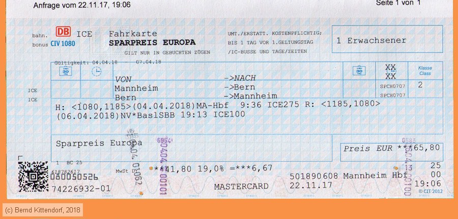 Deutsche Bahn - Fahrkarte Sparpreis Europa
/ Bild: db_fk20180404r1af.jpg