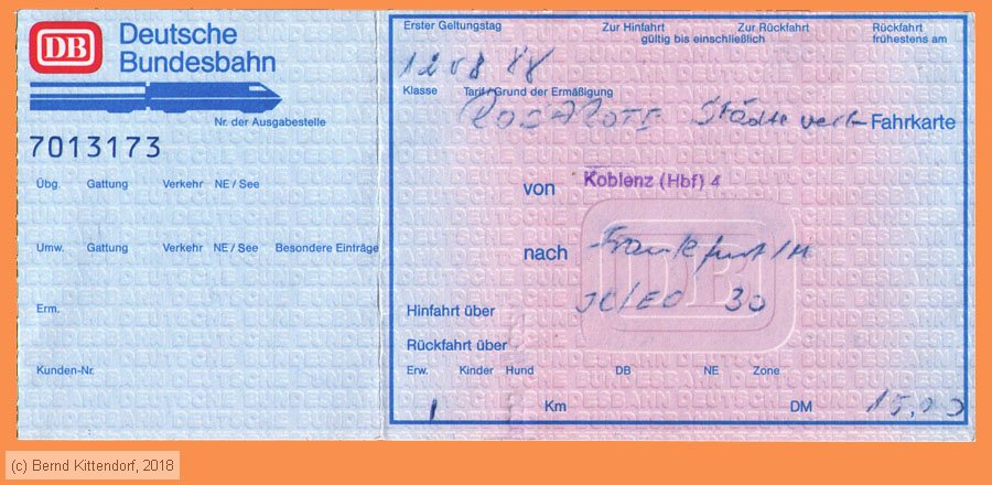 Deutsche Bundesbahn - Fahrkarte
/ Bild: db_fk19880812rrsa1.jpg