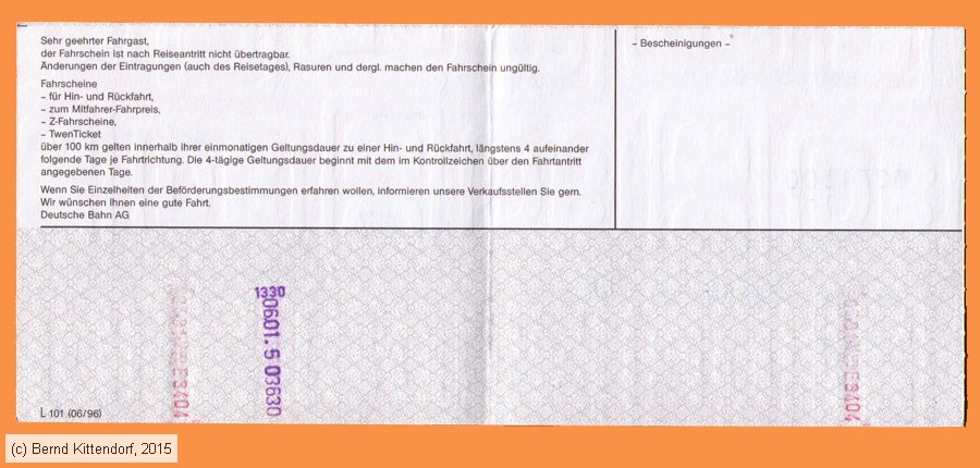 Deutsche Bahn - Fahrkarte
/ Bild: db_fk19980107efkks2.jpg