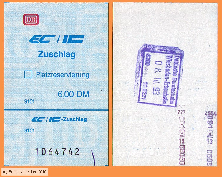 Deutsche Bundesbahn - EC / IC Zuschlag
/ Bild: db_fk19931008iczu.jpg