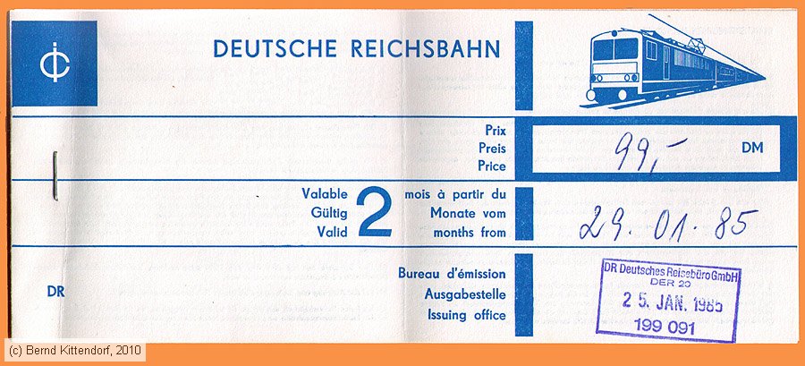 Deutsche Reichsbahn - Fahrkarte - Umschlag
/ Bild: dr_fk19850125a.jpg