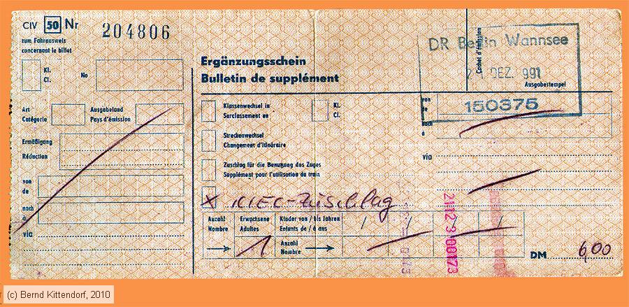 Deutsche Reichsbahn - IC/EC-Zuschlag
/ Bild: dr_fk19911221s.jpg