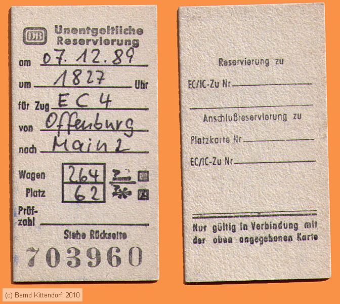 Deutsche Bundesbahn - Reservierung
/ Bild: db_fk19891207res18.jpg