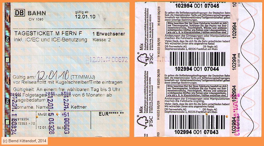 Deutsche Bahn - Fahrkarte
/ Bild: db_fk20100112ttmf.jpg