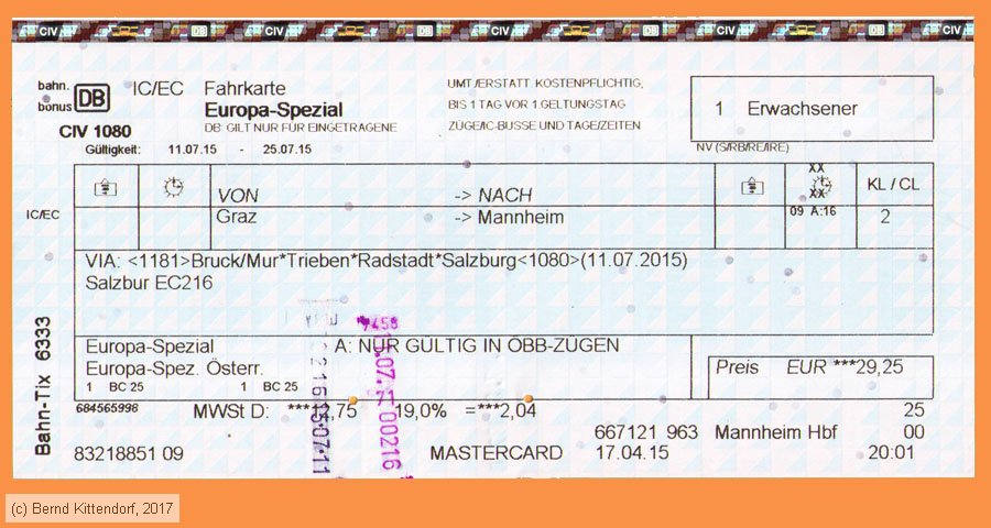 Deutsche Bahn - Fahrkarte Europa-Spezial
/ Bild: db_fk20150711fa.jpg