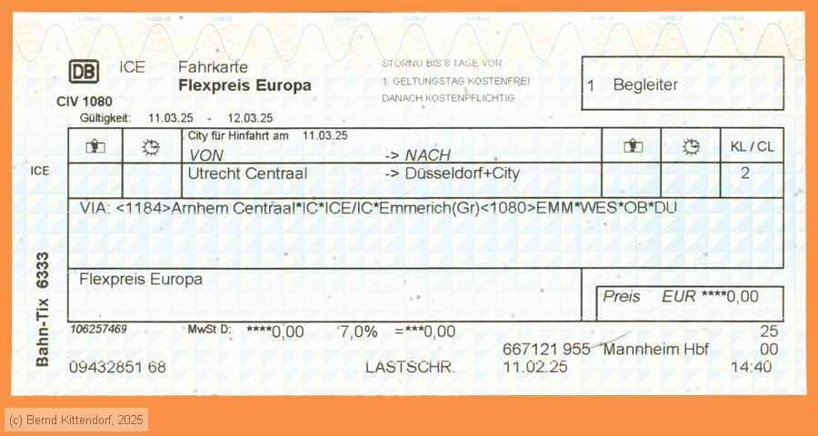 Deutsche Bahn - Fahrkarte Flexpreis Europa
/ Bild: db_fk20250311r2fb.jpg