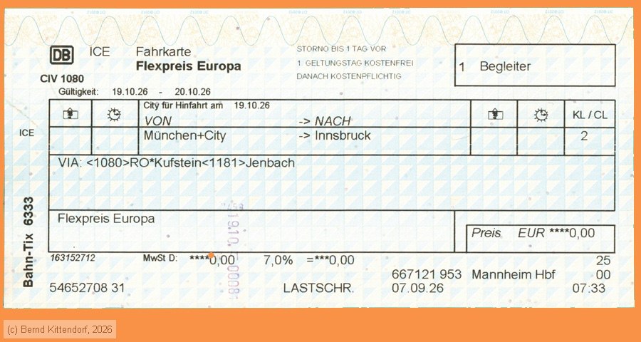 Deutsche Bahn - Fahrkarte Flexpreis Europa
/ Bild: db_fk20261019r1b.jpg