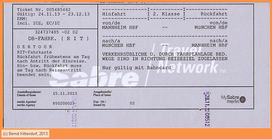 Deutsche Bahn - RIT-Fahrkarte
/ Bild: db_fk20131124rit.jpg