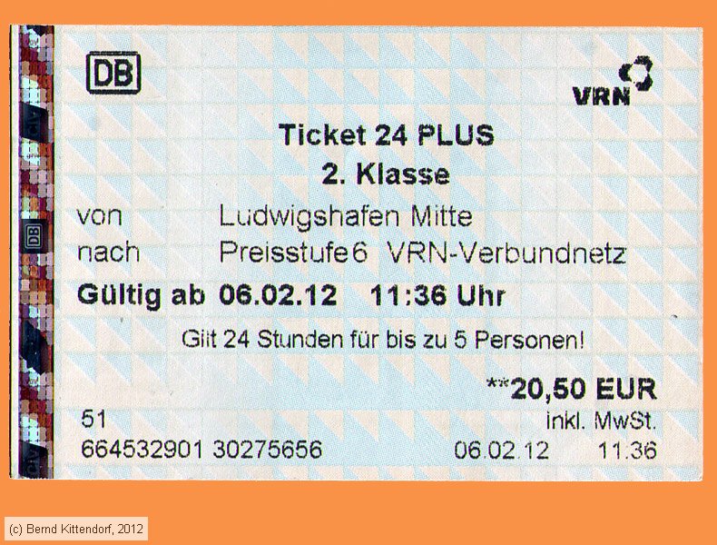Deutsche Bahn - Fahrkarte
/ Bild: db_fk20120206vrn24p6.jpg