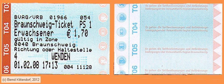 Braunschweig - Fahrkarte
/ Bild: braunschweig_fk20080201efk1.jpg Braunschweig - Fahrkarte
/ Bild: braunschweig_fk20080201efk1.jpg