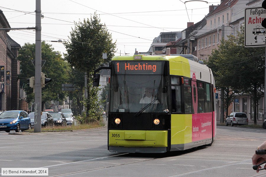 Bremen - Straßenbahn - 3055
/ Bild: bremen3055_bk1409050004.jpg