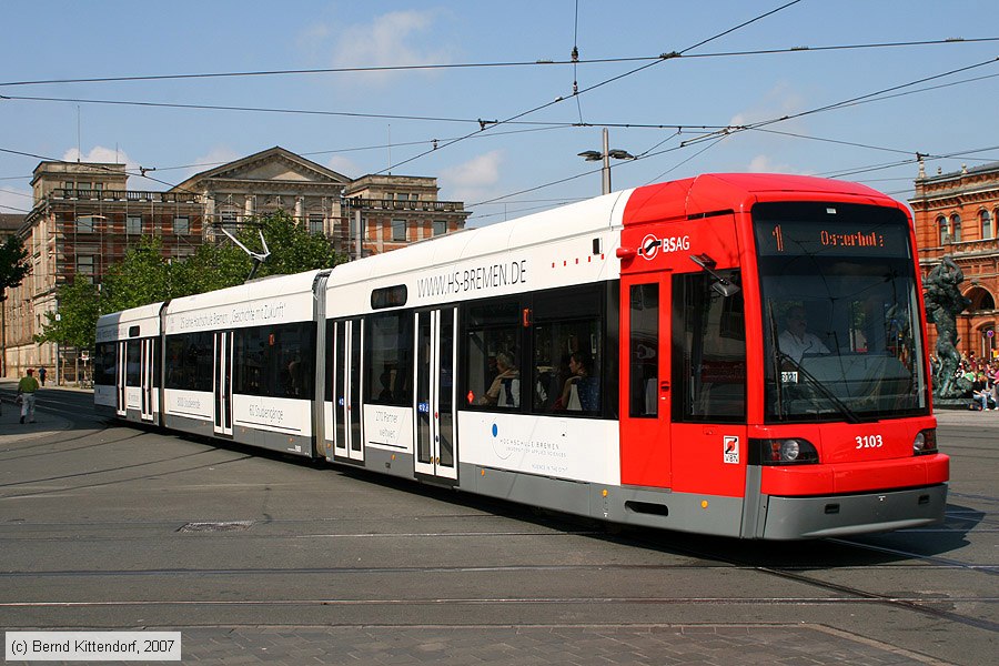 Bremen - Straßenbahn - 3103
/ Bild: bremen3103_bk0708250101.jpg