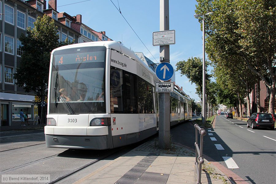 Bremen - Straßenbahn - 3103
/ Bild: bremen3103_bk1409040025.jpg