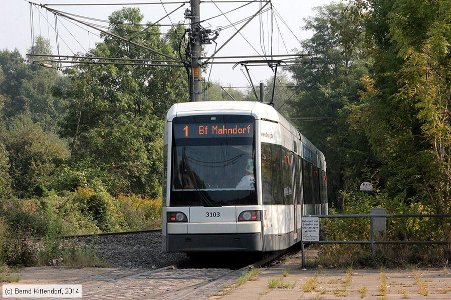 Bremen - Straßenbahn - 3103
/ Bild: bremen3103_bk1409060022.jpg