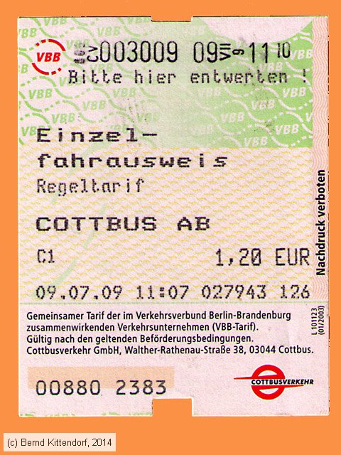 Cottbus - Fahrkarte
/ Bild: cottbus_fk20090709efk.jpg