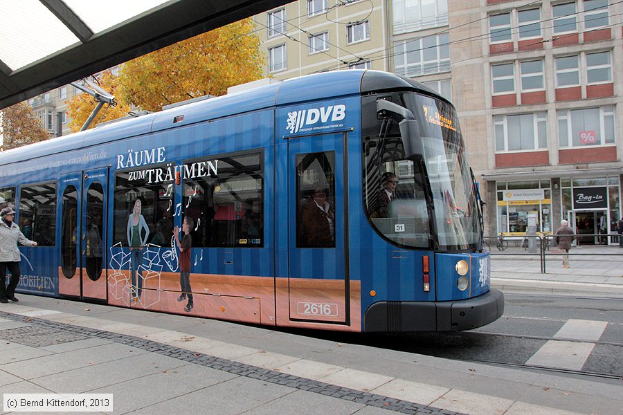 Straßenbahn Dresden - 2616
/ Bild: dresden2616_bk1310160092.jpg