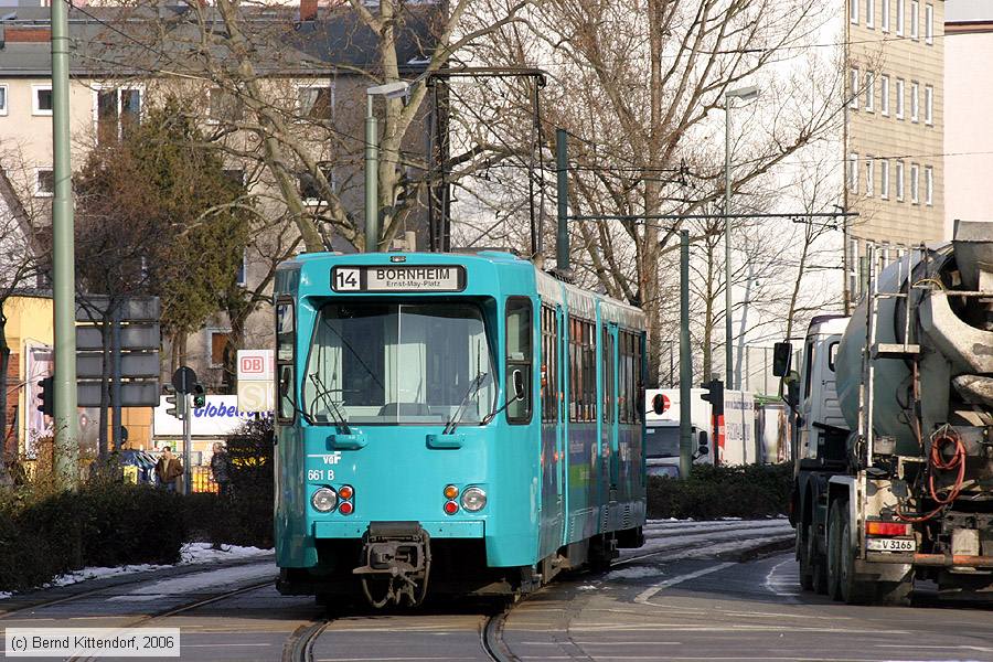 Straßenbahn Frankfurt (Main) - 661
/ Bild: frankfurtmain661_bk0603060197.jpg Straßenbahn Frankfurt (Main) - 661
/ Bild: frankfurtmain661_bk0603060197.jpg